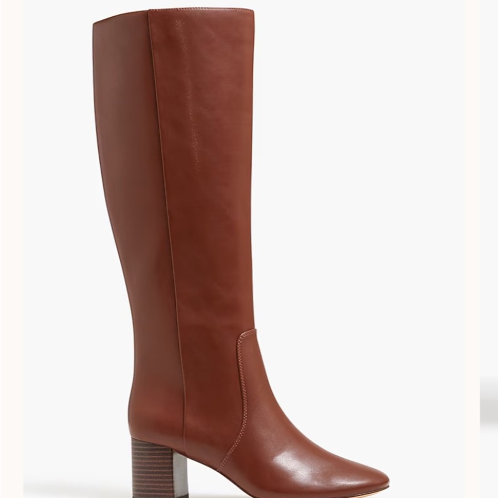J. Crew Brown Leather Heeled Boots